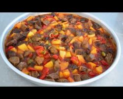 KALABALIK MİSAFİRE YAPILACAK EN KOLAY EN BEREKETLİ YEMEK İŞTE BU:) SEBZELİ FIRIN  KEBABI