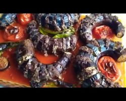 Fırında kolay patlıcan kebabı tarif/fırın yemekleri