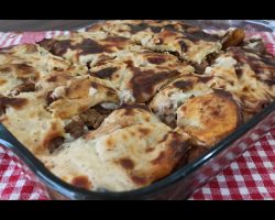 BEŞAMEL SOSLU ETLİ PATATES/FIRIN YEMEKLERİ/KOLAY YEMEK TARİFLERİ